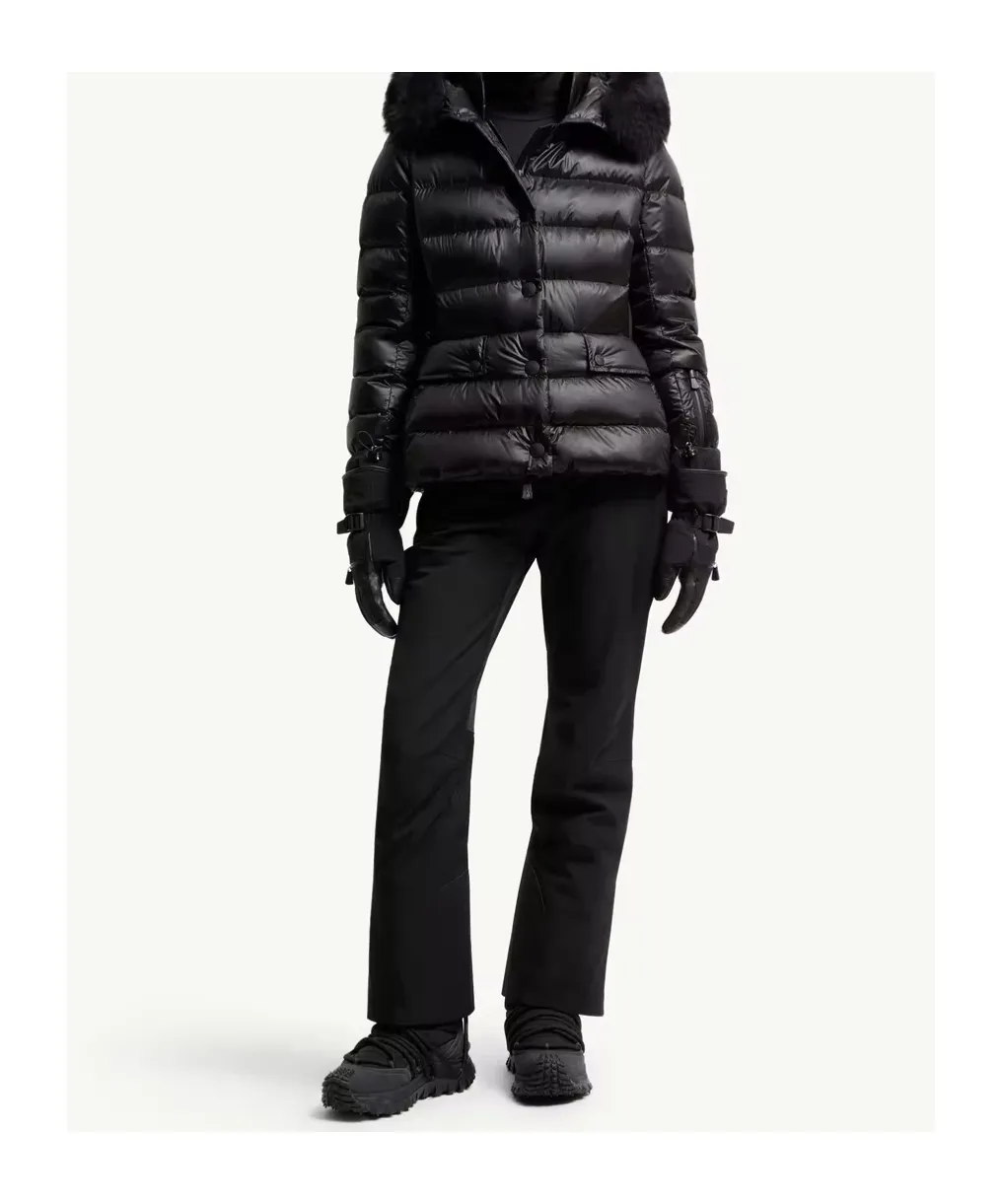 Armoniques Hooded Shearling-Trimmed Down Ski Jacket