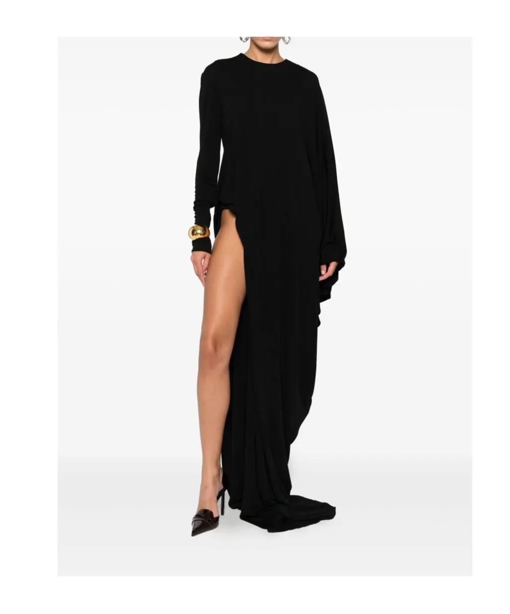 Cut-Out Draped Dress