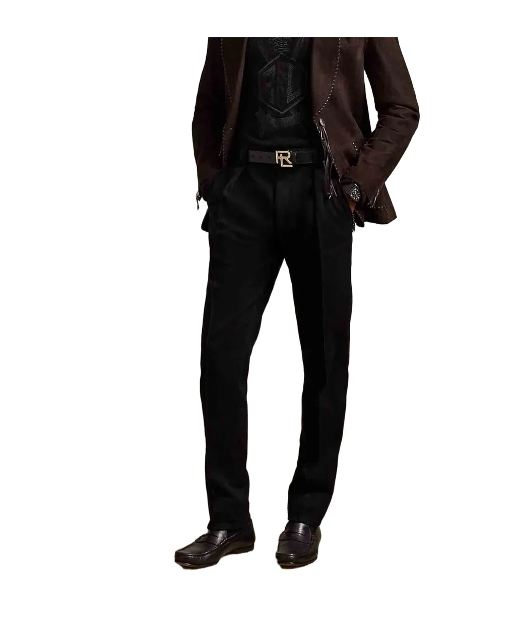 Pleated Flat-Front Trousers
