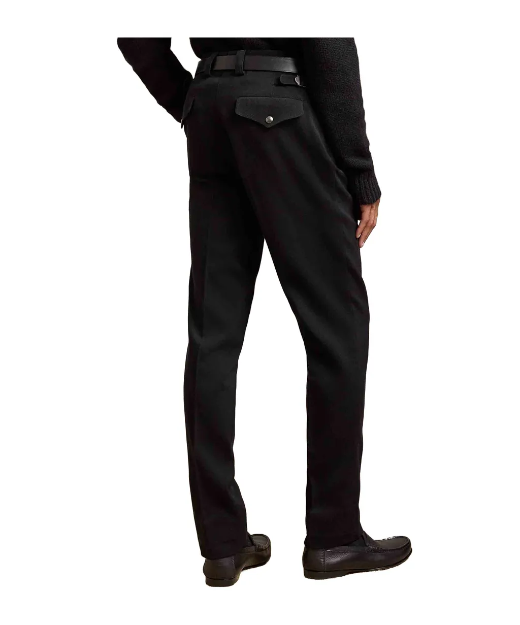 Pleated Flat-Front Trousers