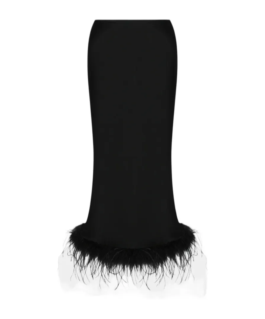 Feather Trim Skirt