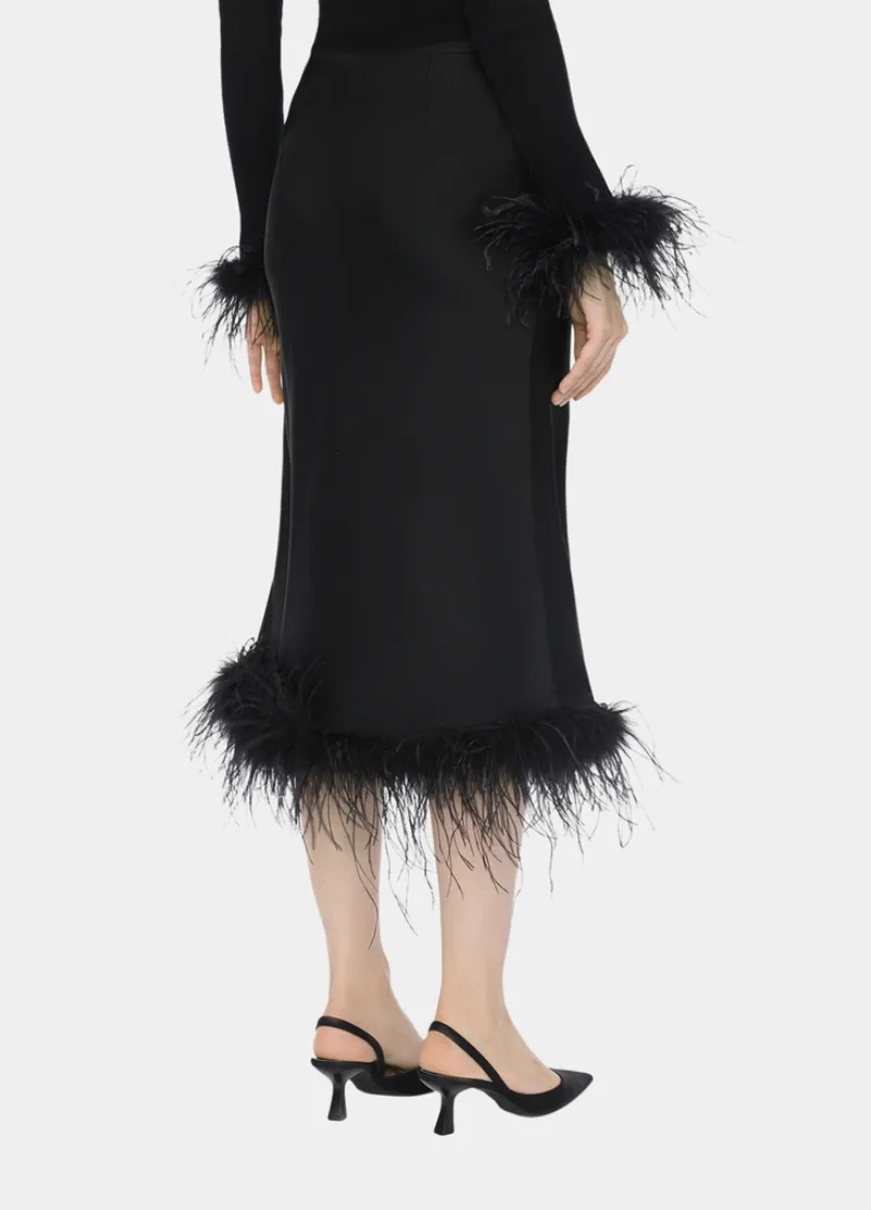 Feather Trim Skirt