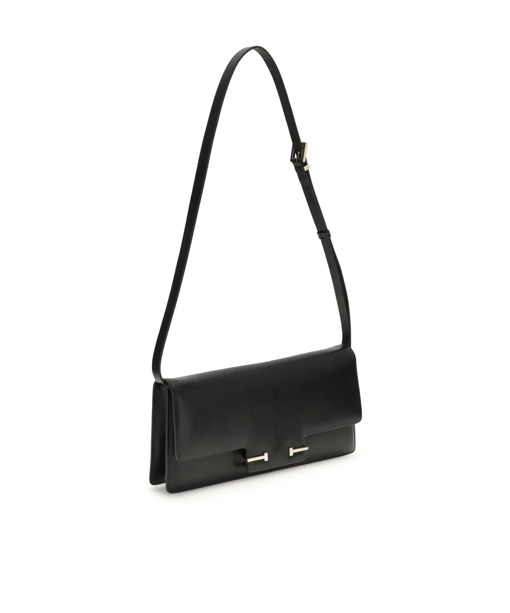 Supple Logo Buckled Shoulder Bag