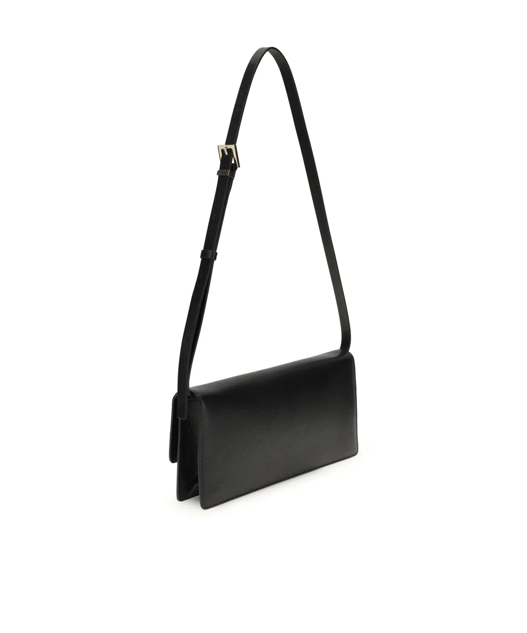 Supple Logo Buckled Shoulder Bag