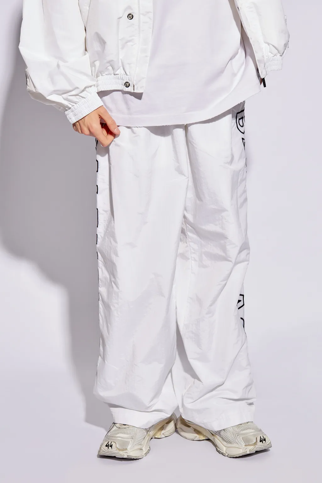 Logo Printed Elastic Waist Trackpants