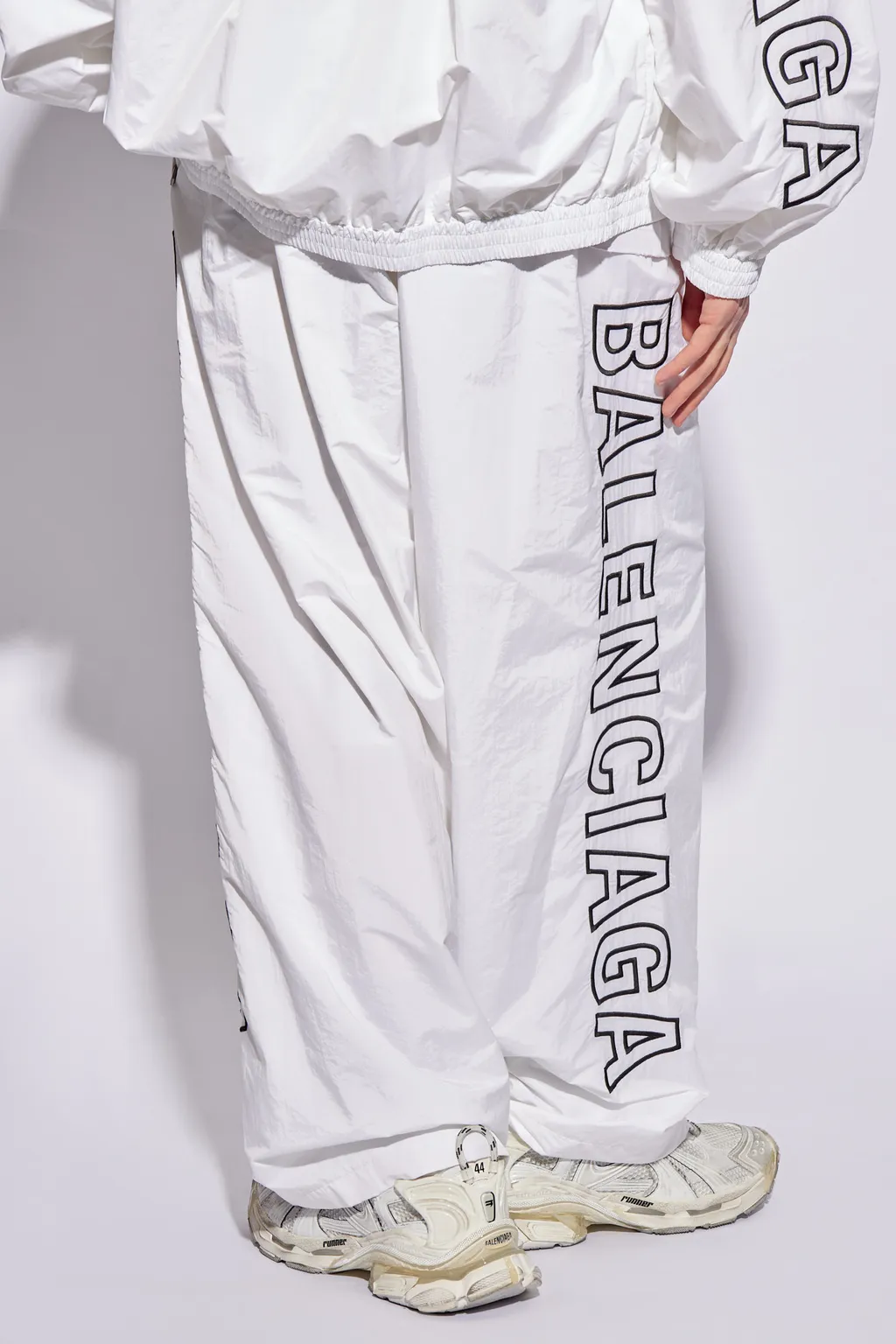 Logo Printed Elastic Waist Trackpants