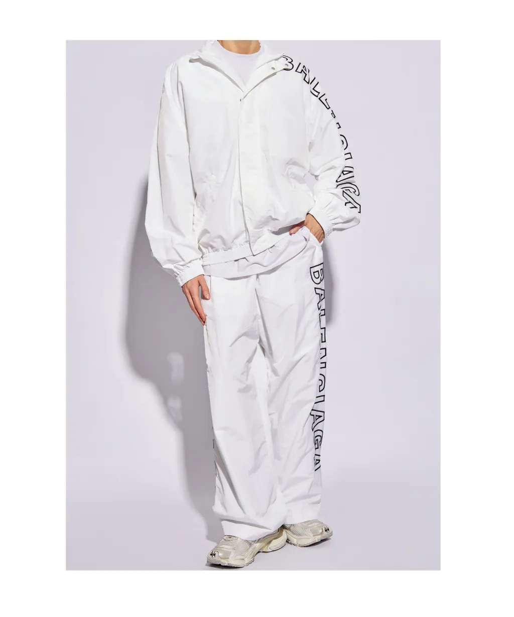 Logo Printed Elastic Waist Trackpants