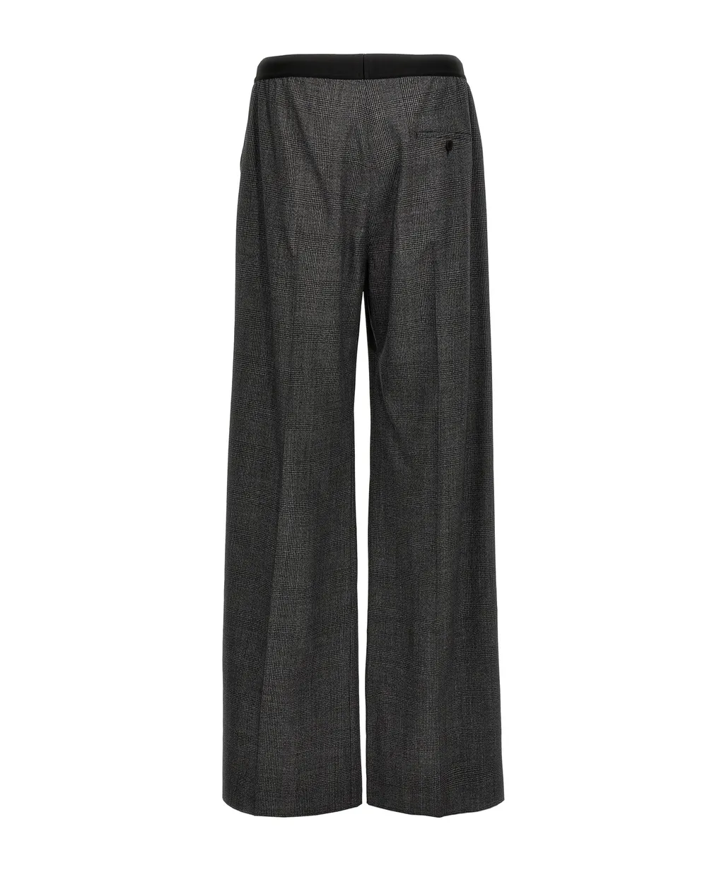 Checked Wide-Leg Pants