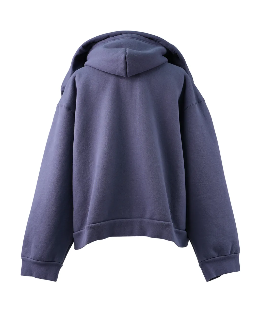 Zip-Up Long-Sleeved Hoodie