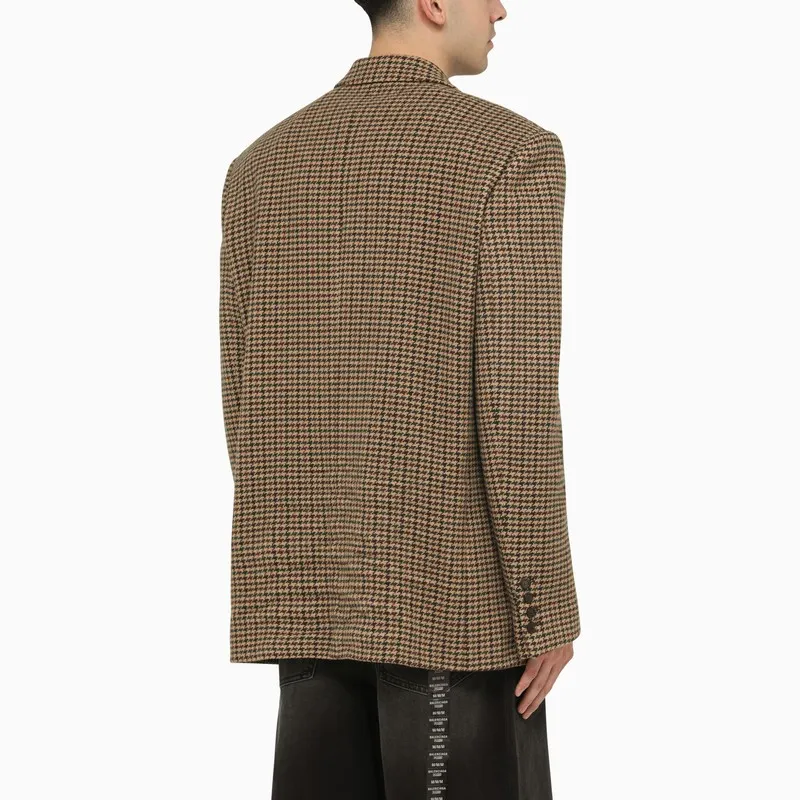 Houndstooth Button-Up Jacket