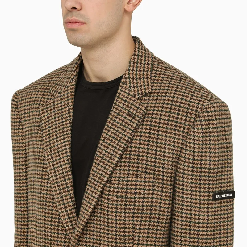 Houndstooth Button-Up Jacket