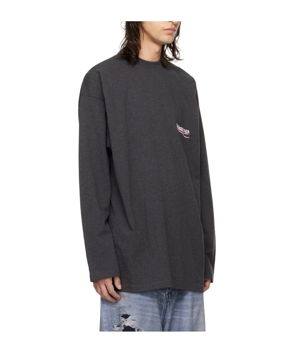 Logo Embroidered Long-Sleeve T-Shirt