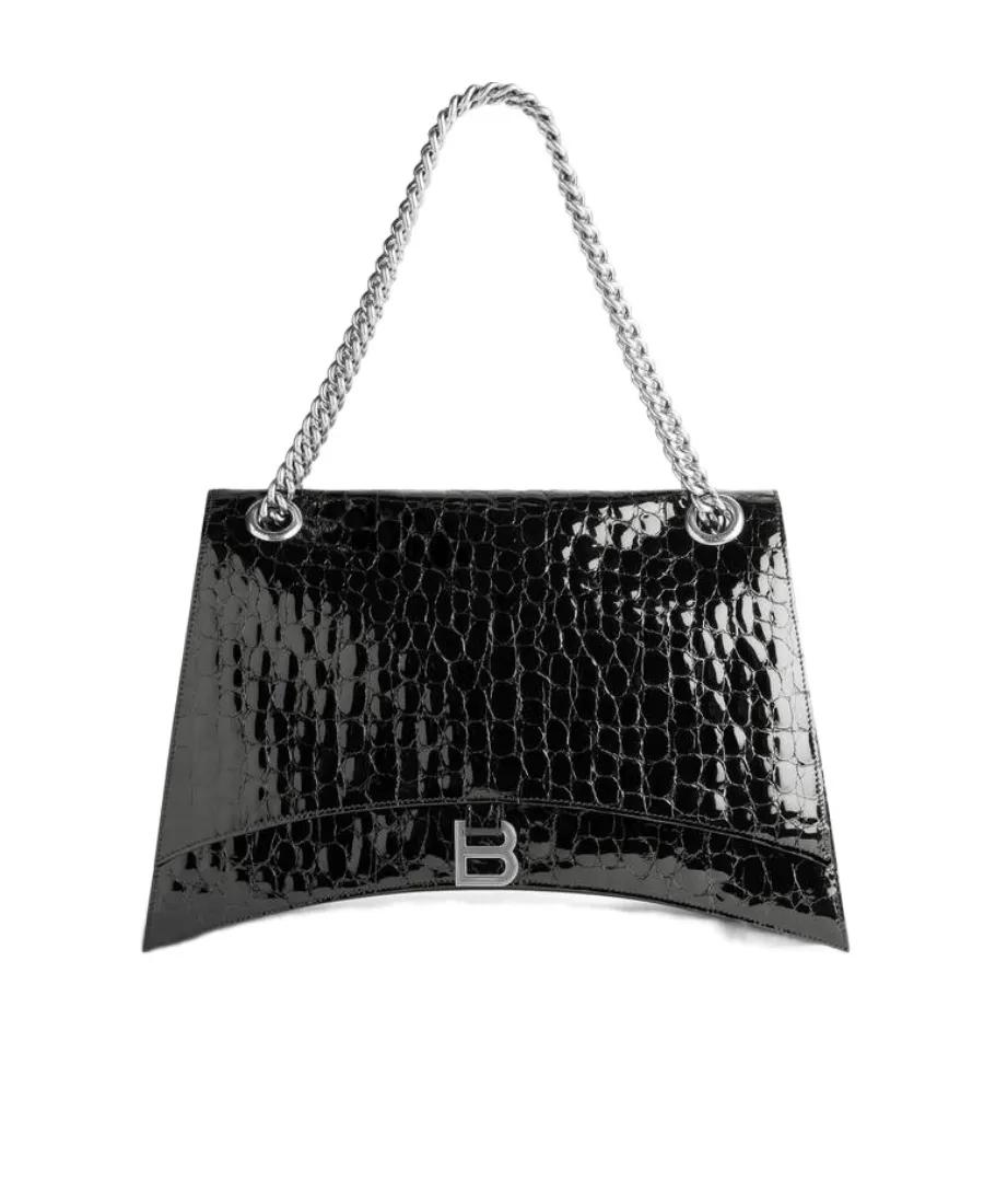 Crush Large Chain Bag Crocodile Embossed
