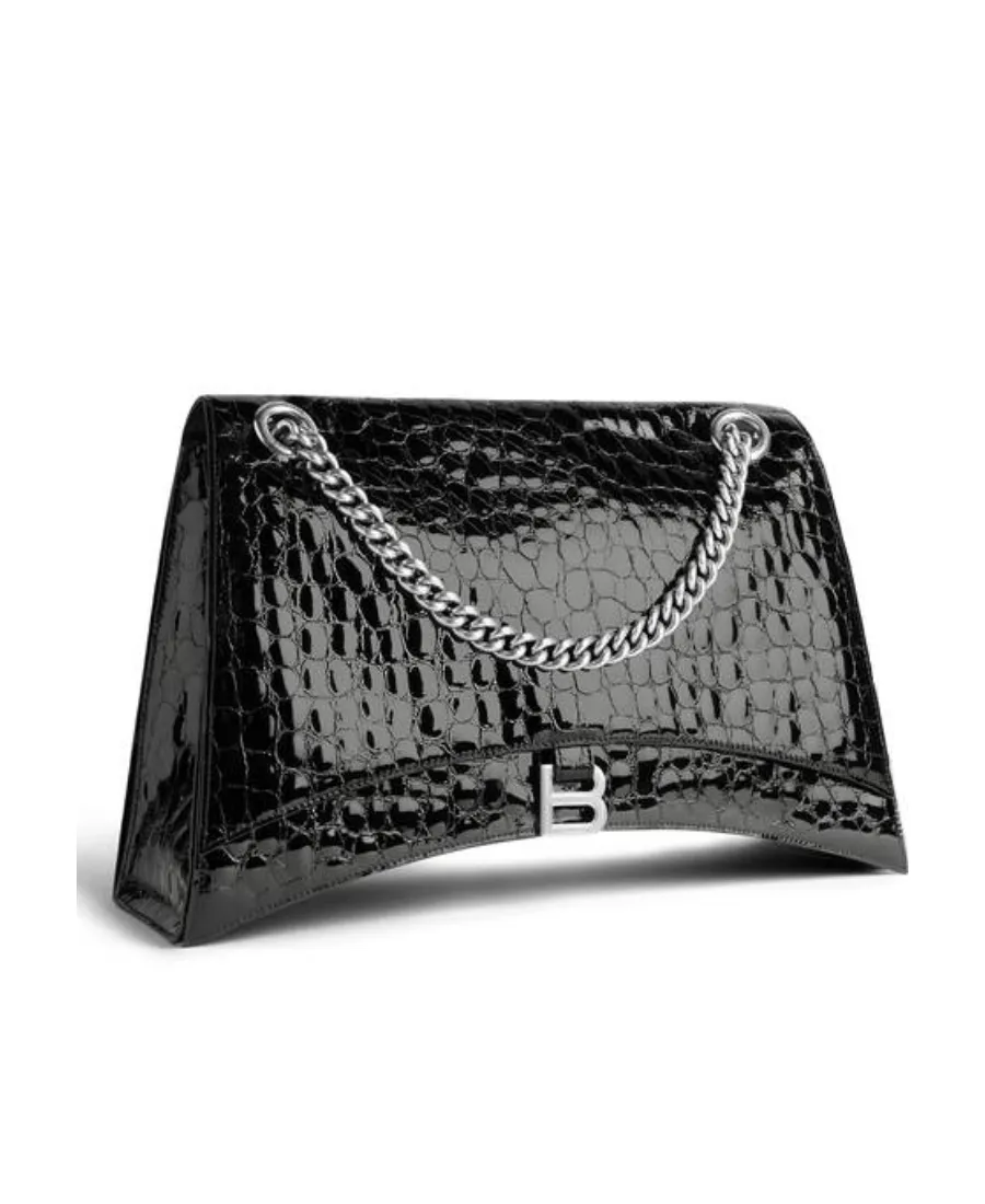 Crush Large Chain Bag Crocodile Embossed