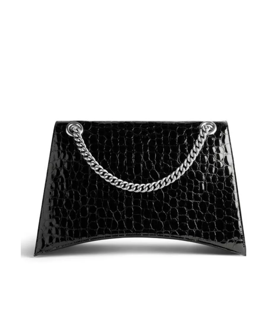 Crush Large Chain Bag Crocodile Embossed