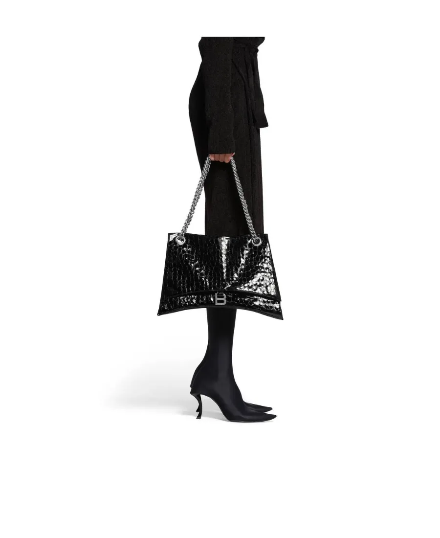 Crush Large Chain Bag Crocodile Embossed