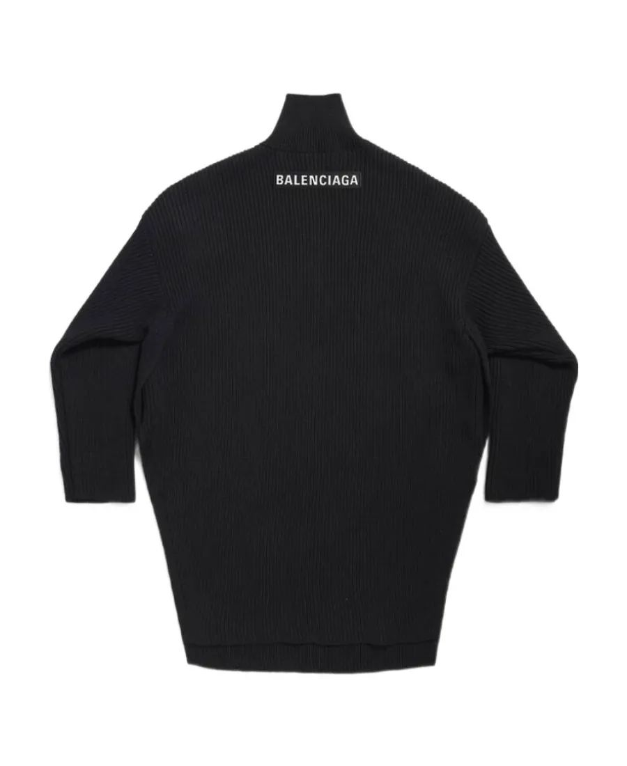 Half-Zip High Neck Poncho