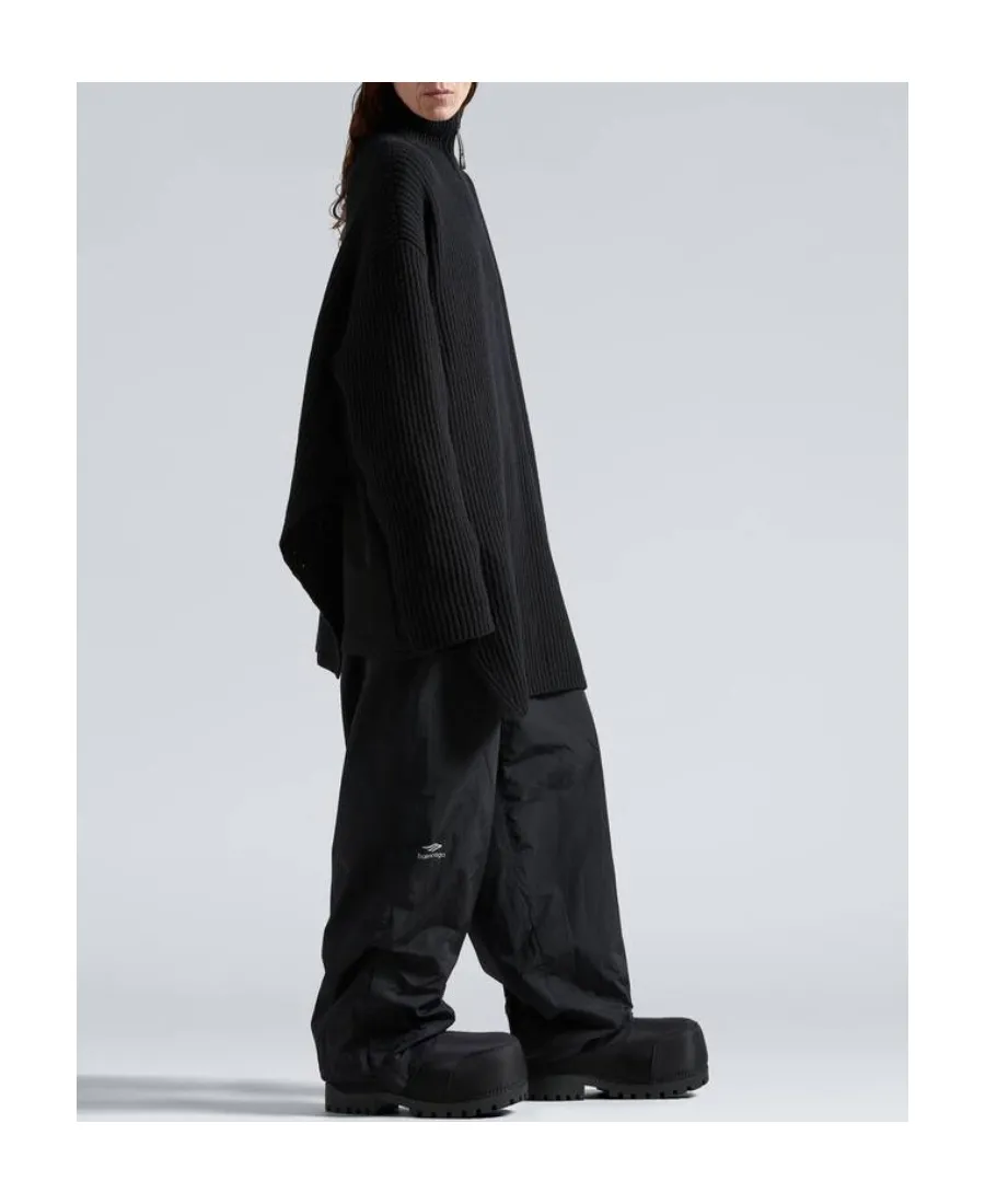 Half-Zip High Neck Poncho