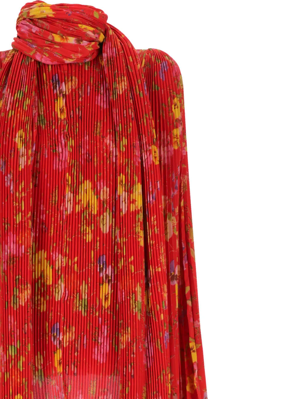 Lilies Scarf Pleated Blouse