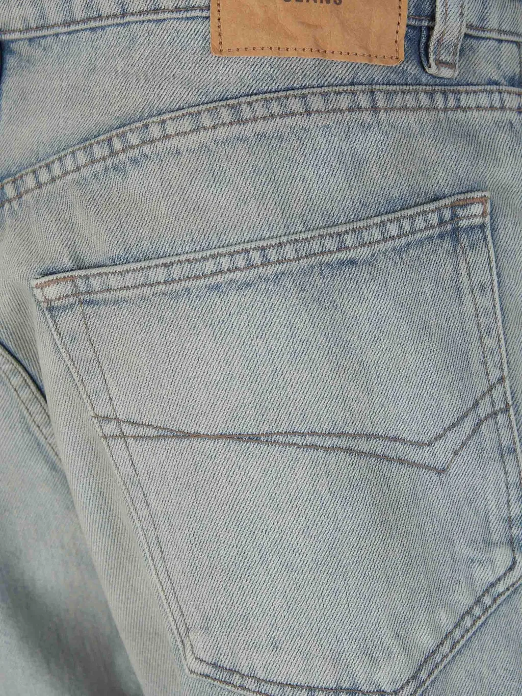 Distressed Straight-Leg Jeans