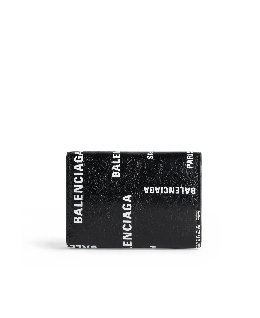 Allover Logo Printed Coin Mini Wallet