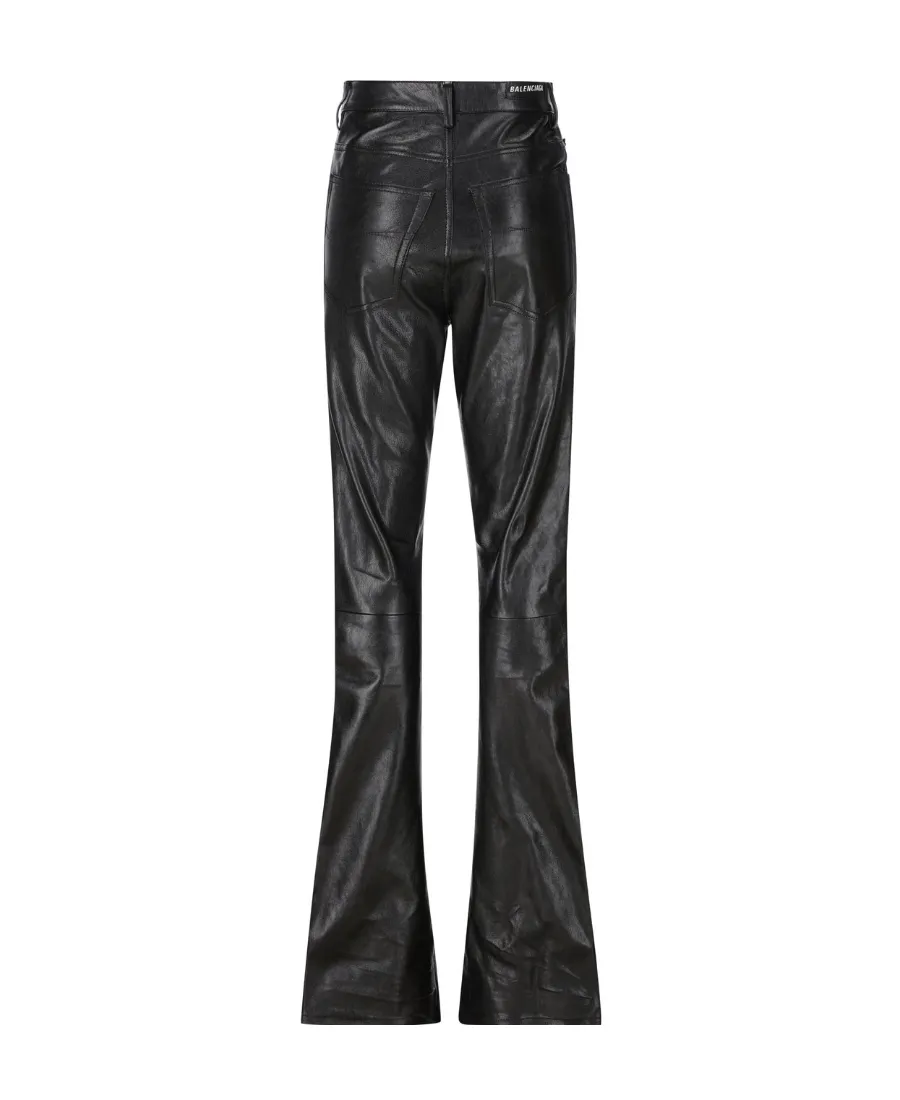 Flared Leather Pants