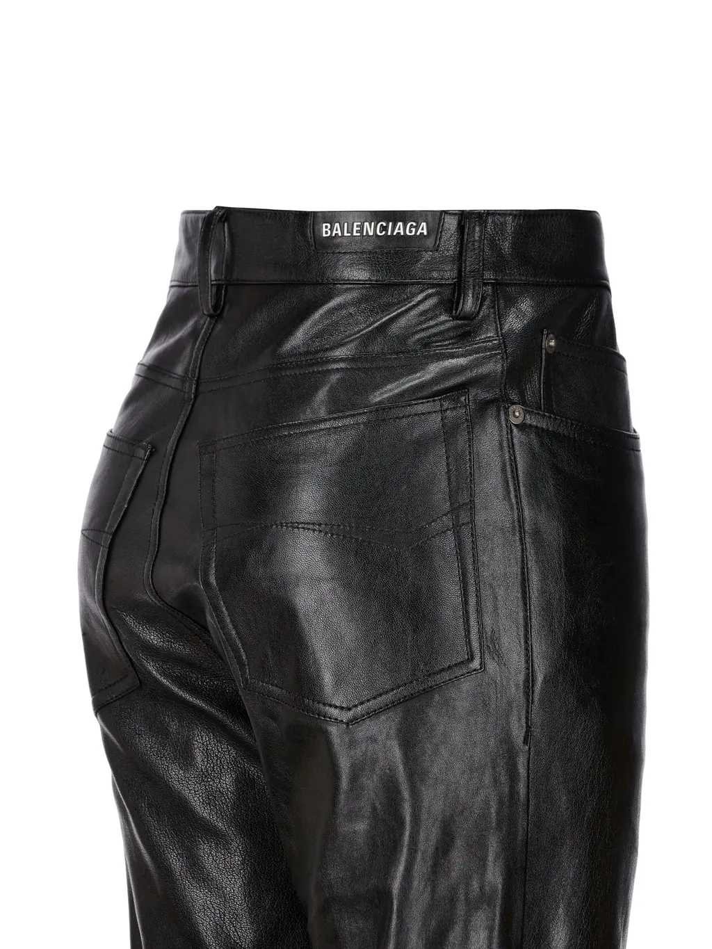 Flared Leather Pants