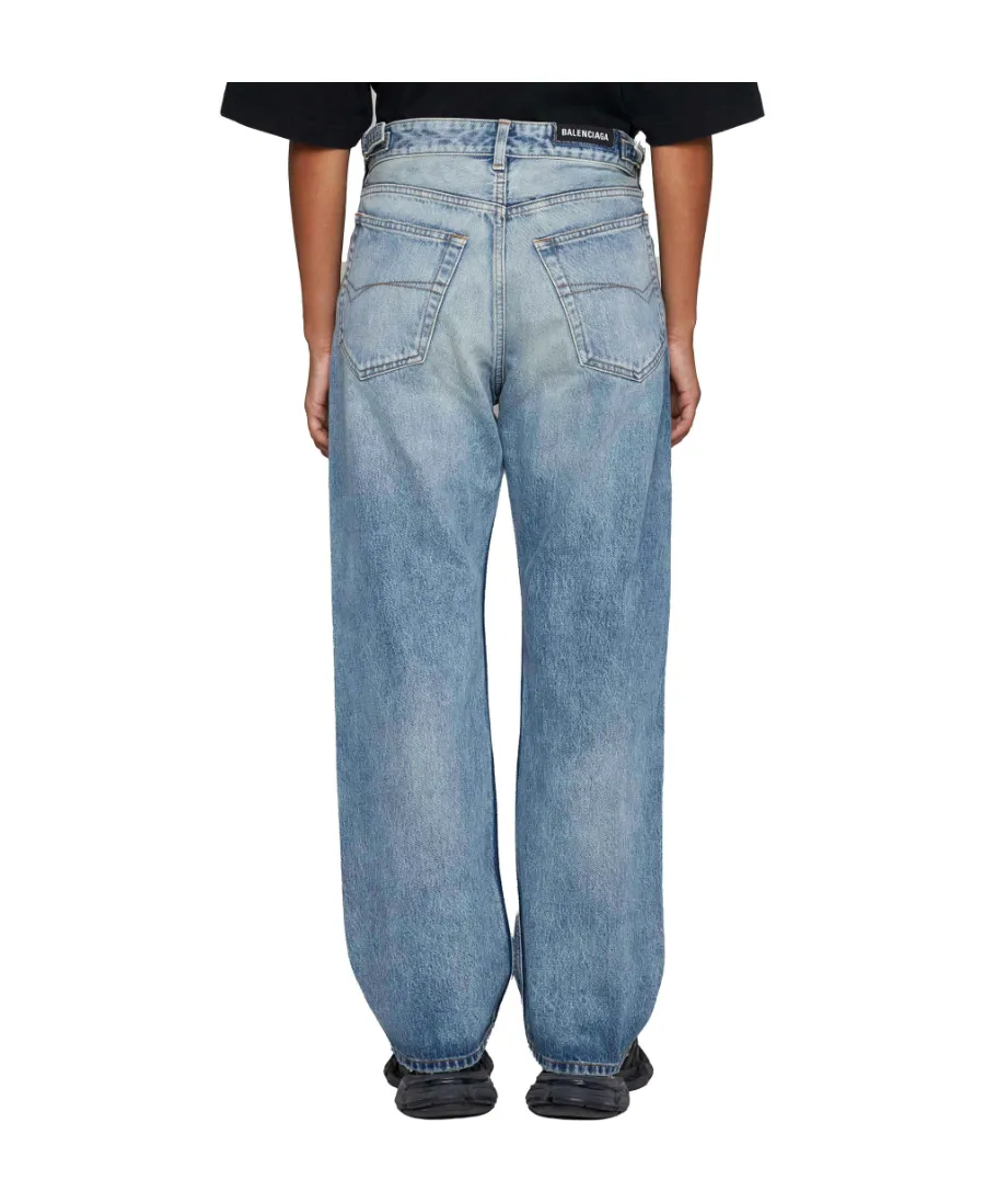 Distressed Loose-Fit Jeans