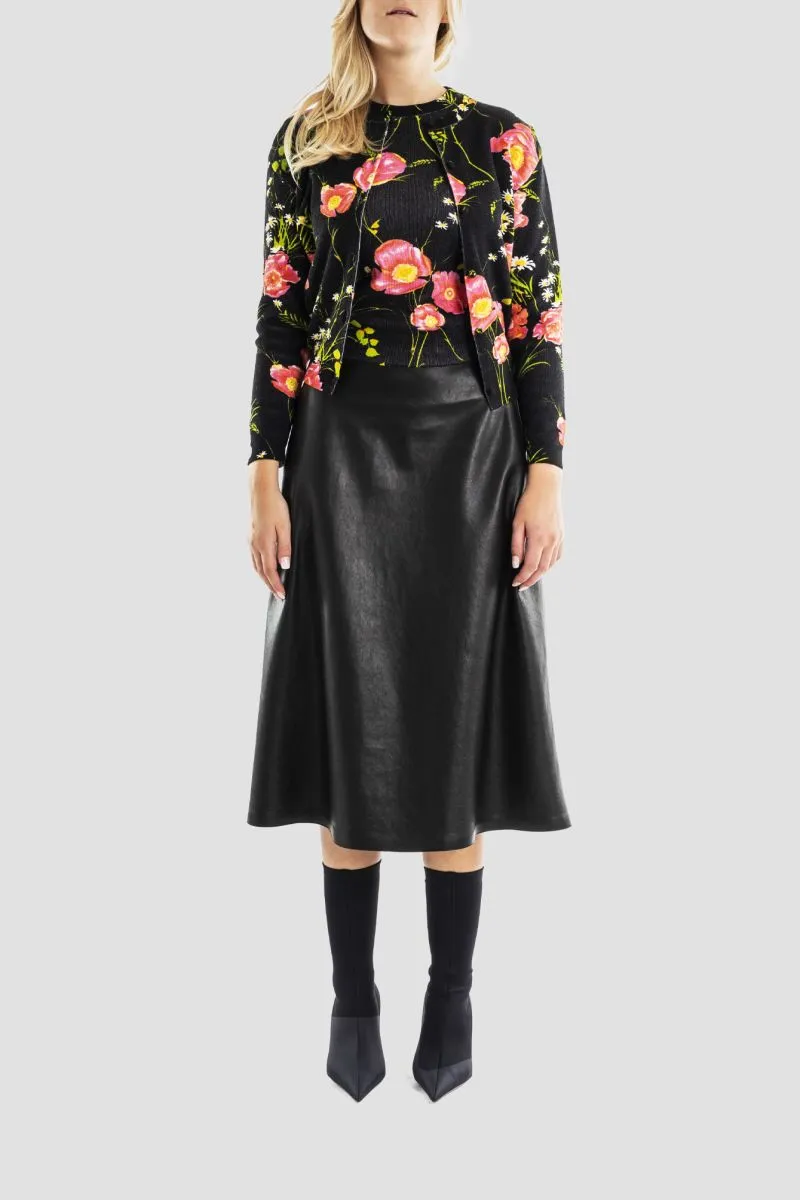 Floral-Print Knitted Top