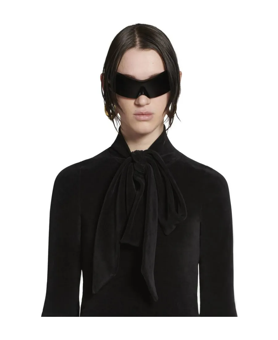 Turtleneck Scarf Fitted Top