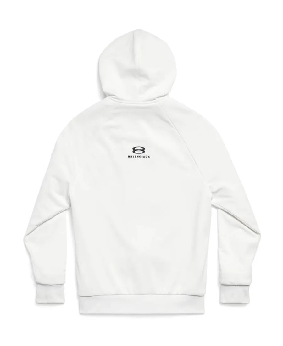 Long Printed Straight Hem Hoodie