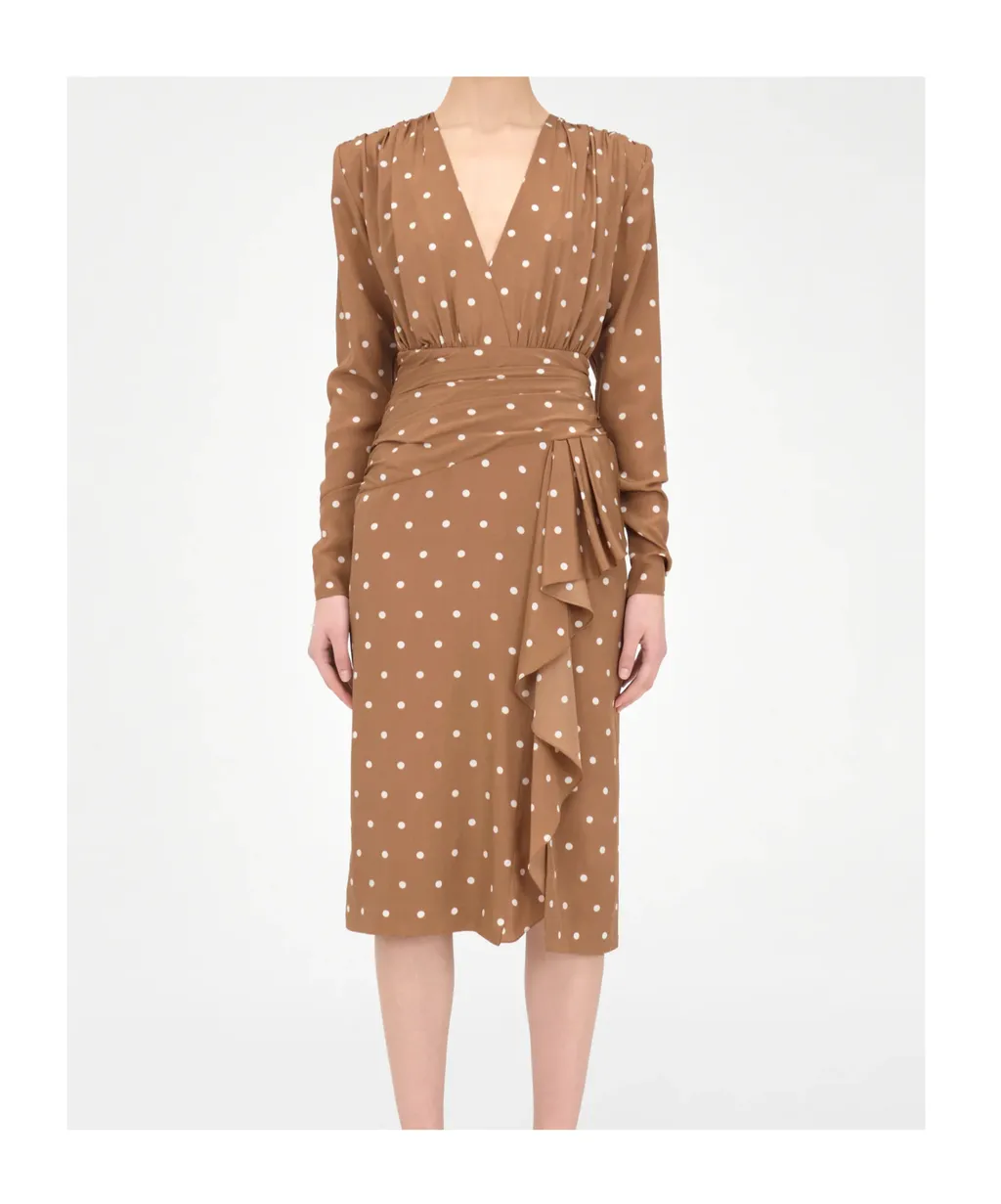 Polka Dot Dress With Volant