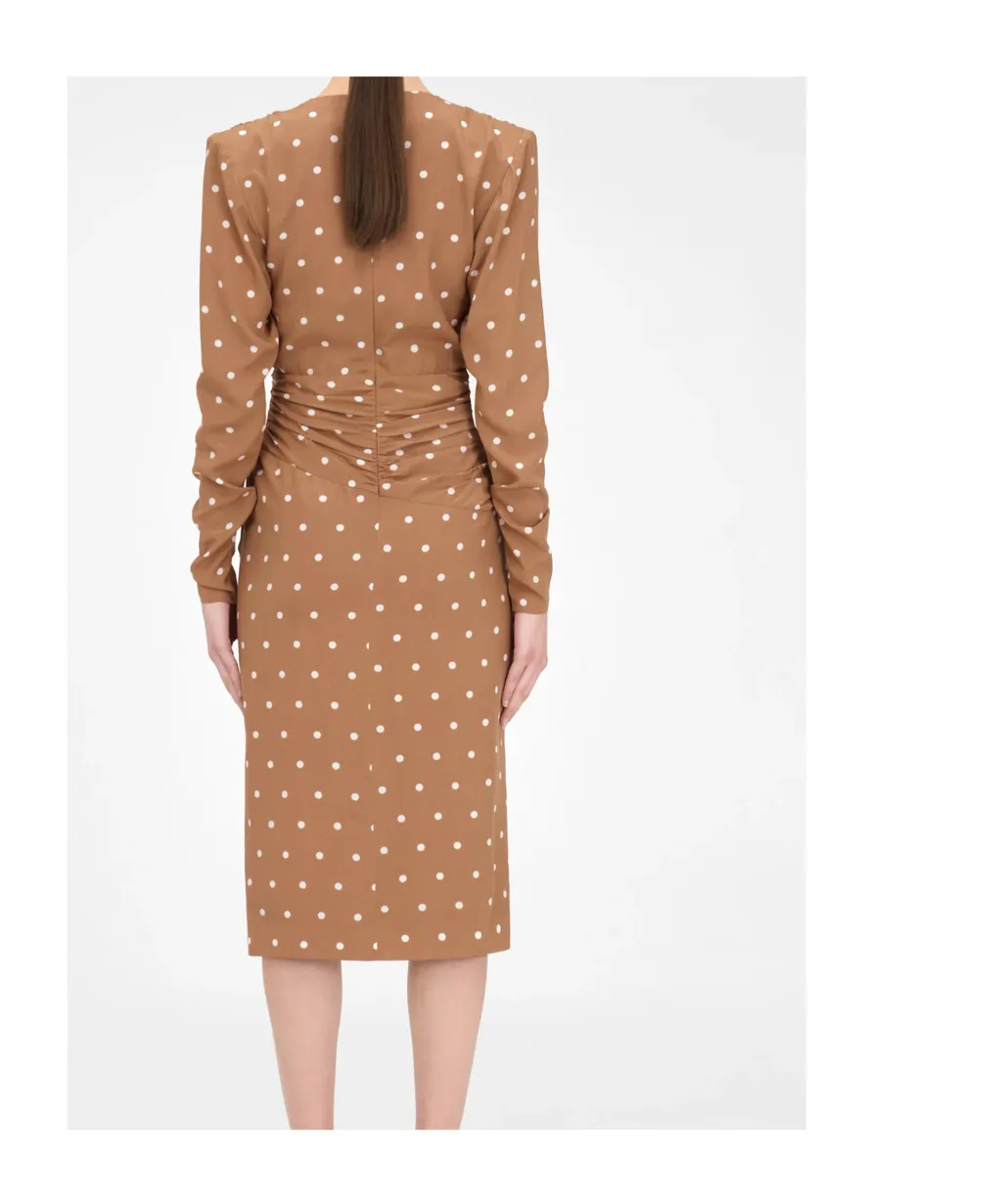 Polka Dot Dress With Volant