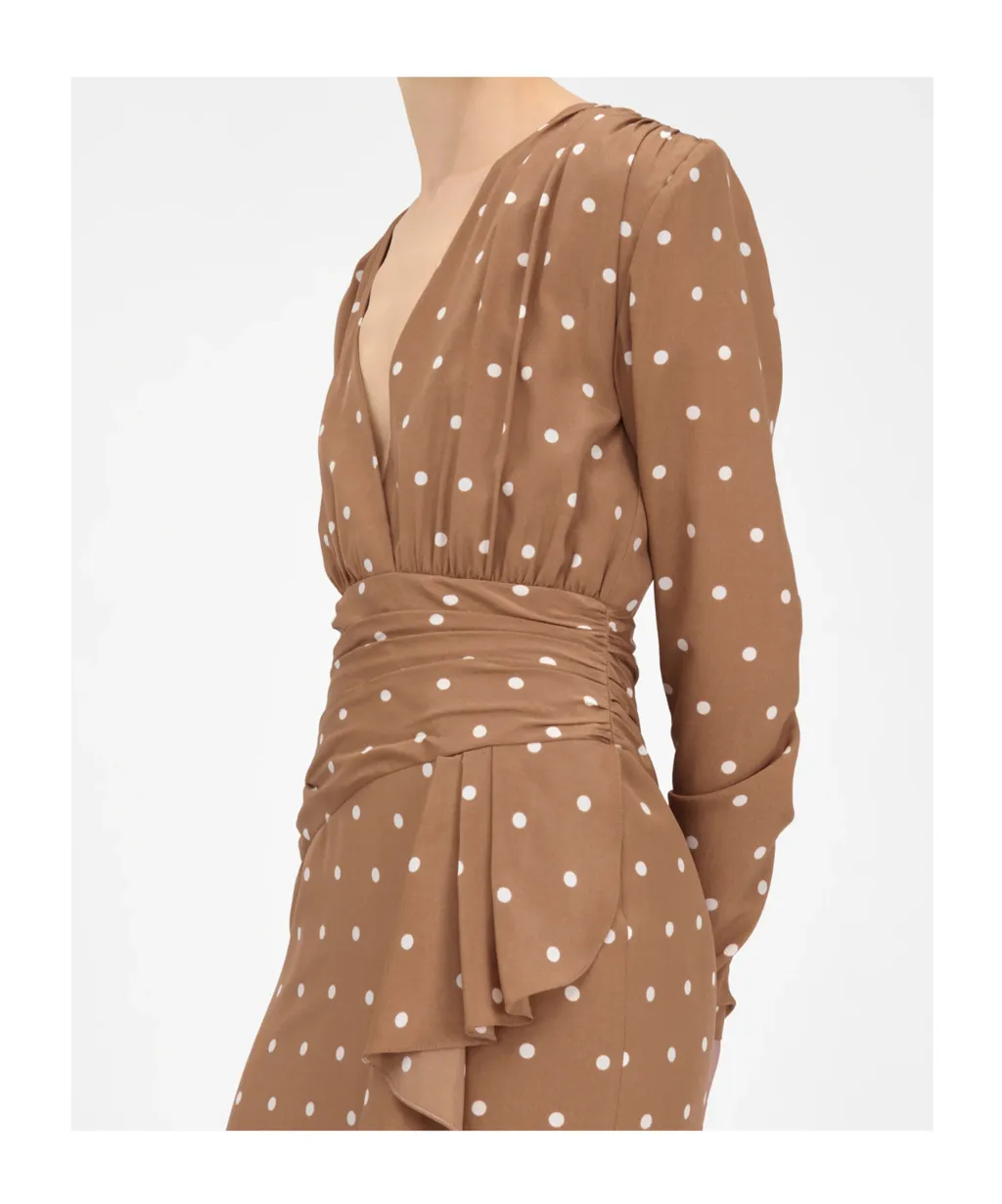 Polka Dot Dress With Volant