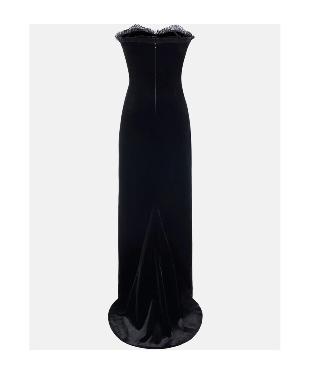 Lace-Detailing Maxi Dress