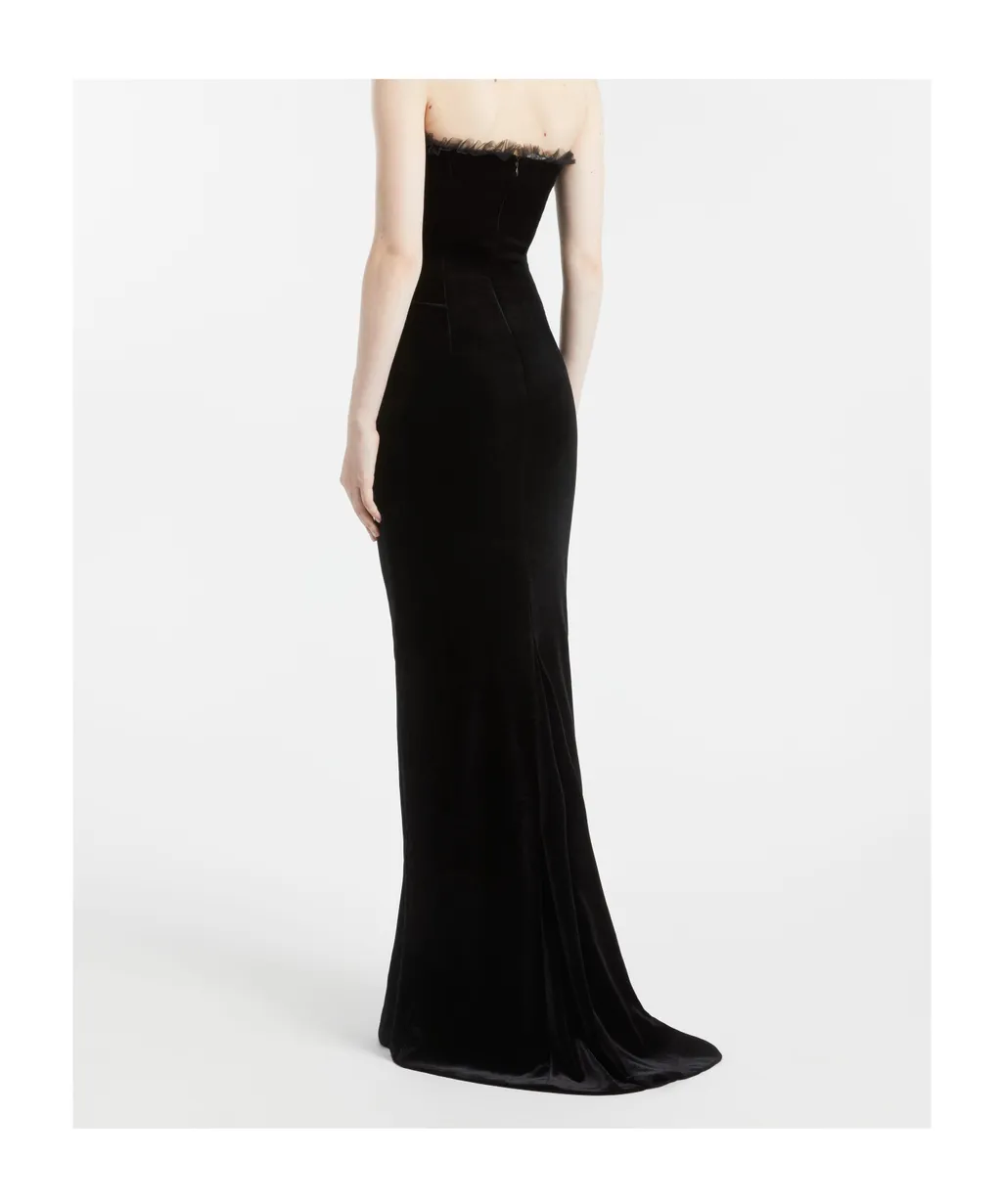 Lace-Detailing Maxi Dress