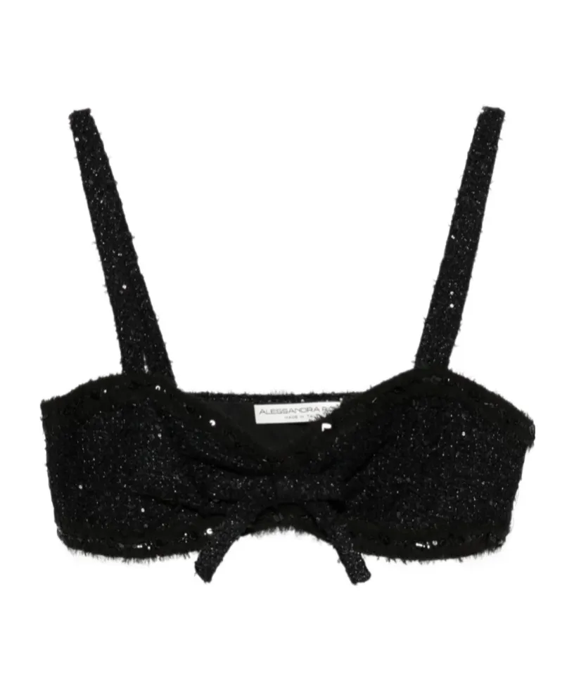 Sequin-Embellished Bow Top