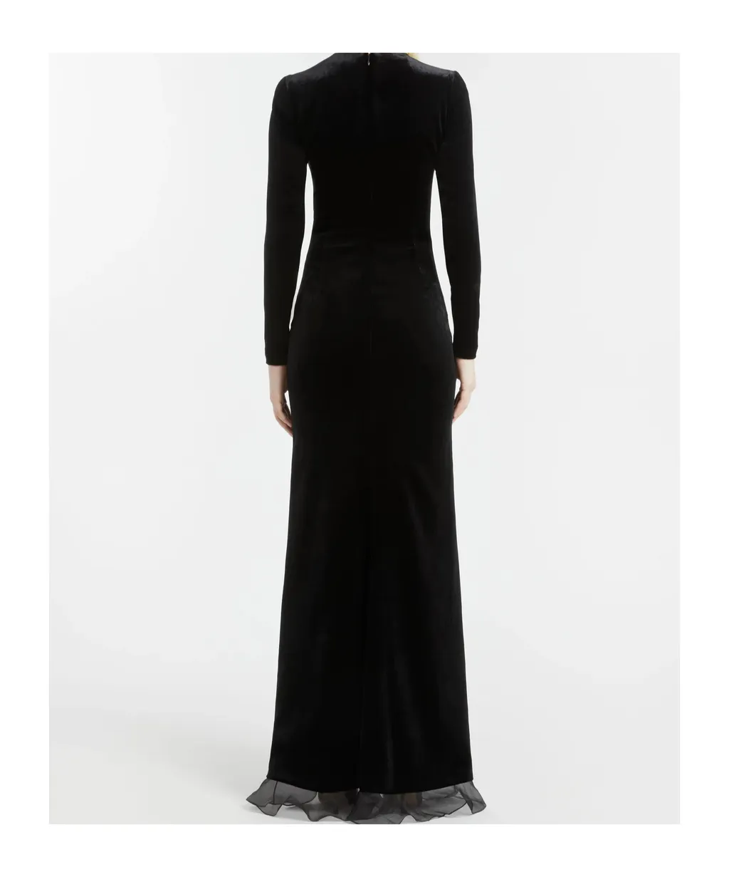 Velvet Dress With Ruching