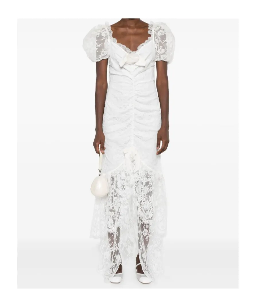 Puff Sleeve Lace Maxi Dress