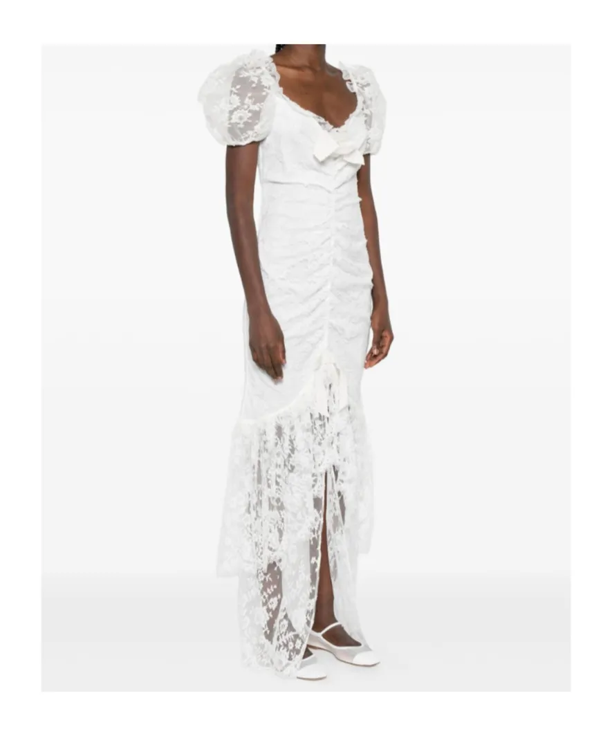 Puff Sleeve Lace Maxi Dress