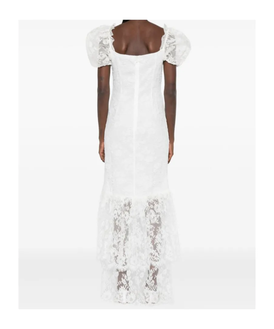 Puff Sleeve Lace Maxi Dress