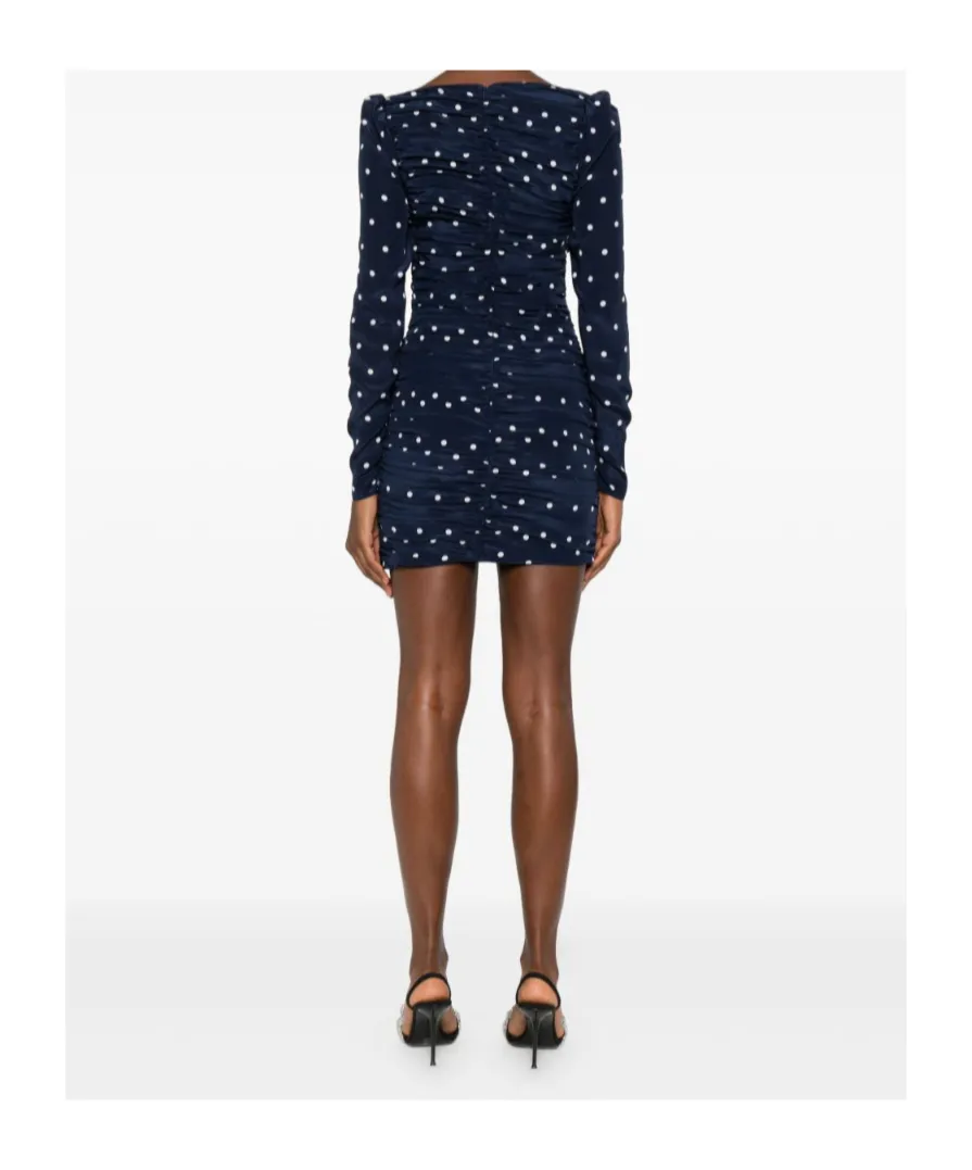 Polka-Dot Bow Mini Dress