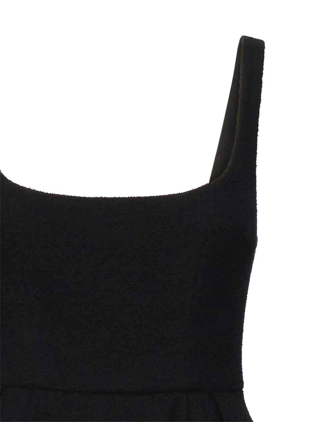 Square-Neck Pleated Dress