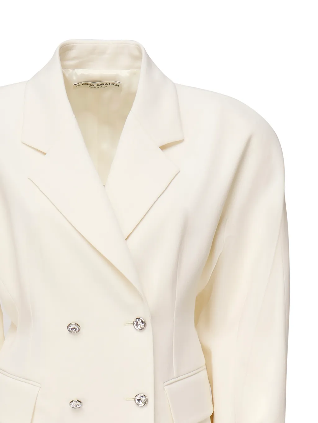 Crystal-Embellished Double-Breasted Jacket