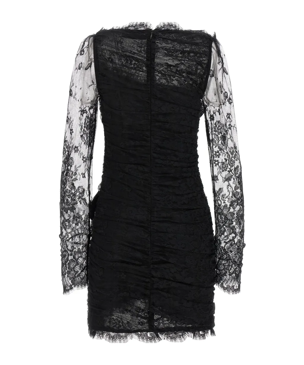 Lace Draped Mini Dress