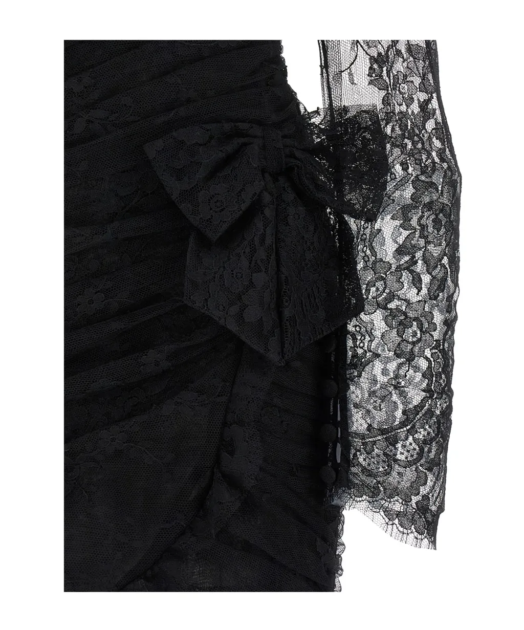 Lace Draped Mini Dress