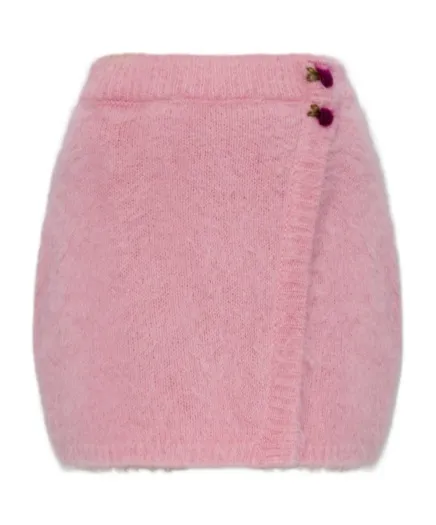 Flower-Button Skirt