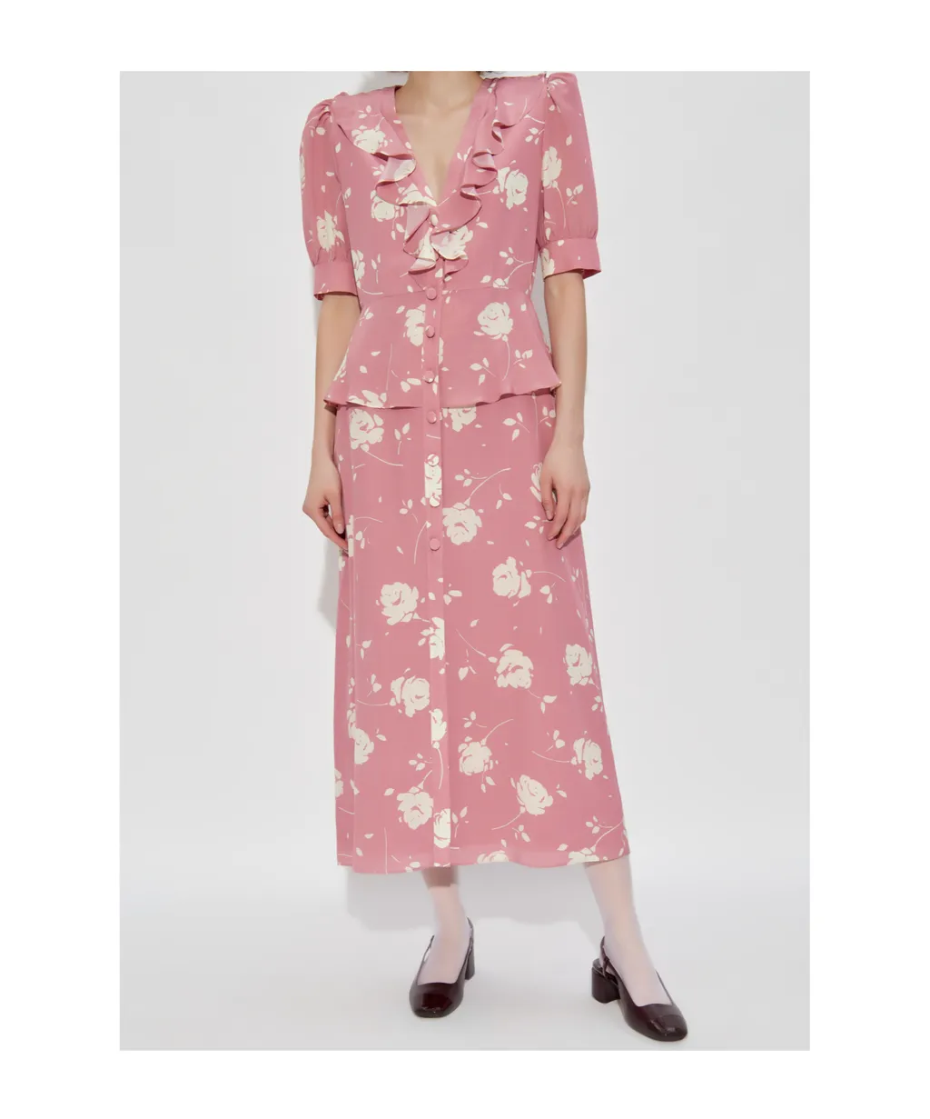 Floral-Print Midi Dress
