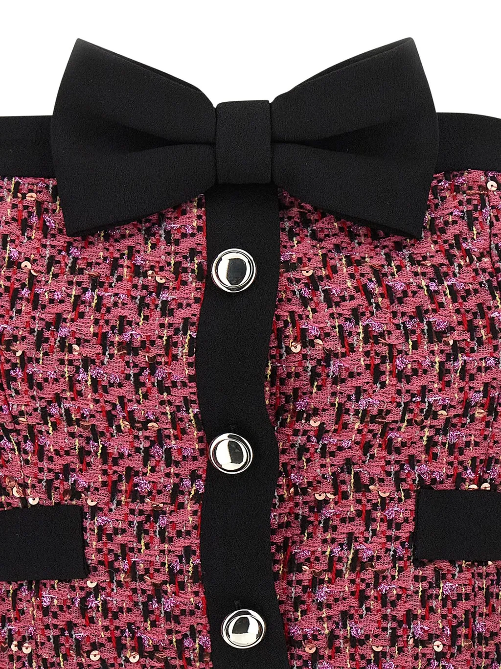 Sequin-Embellished Tweed Top