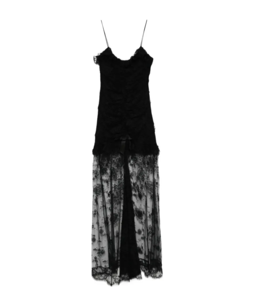 Lace Ruched Dress